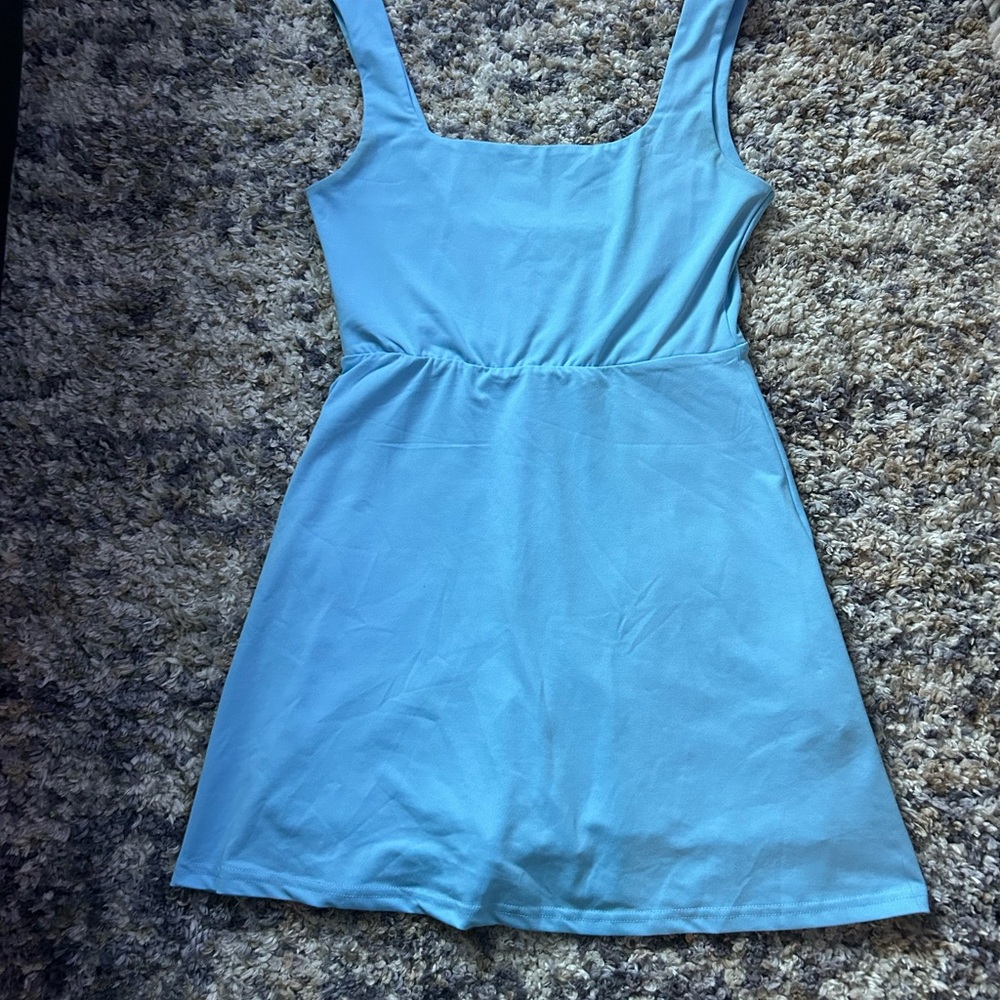 Baby Blue Dress (Built In Shorts)